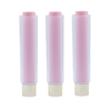 Tubo de compresión suave transparente personalizado de doble cámara, embalaje extruido de PE doble, crema para el cuidado de la piel, protector solar facial, loción para ojos