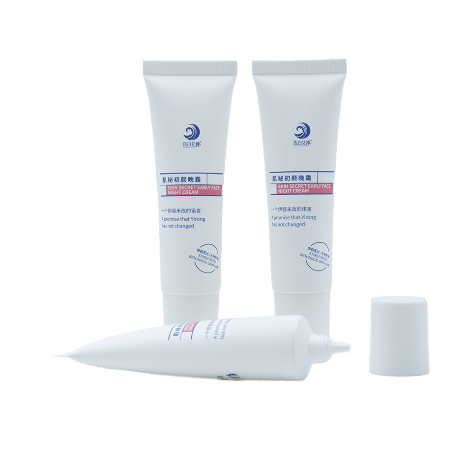 Tubo de boquilla larga de 30g para embalaje, protector solar facial, champú, máscara limpiadora, cosméticos, plástico vacío, suave, tubo de crema cosmética para ojos