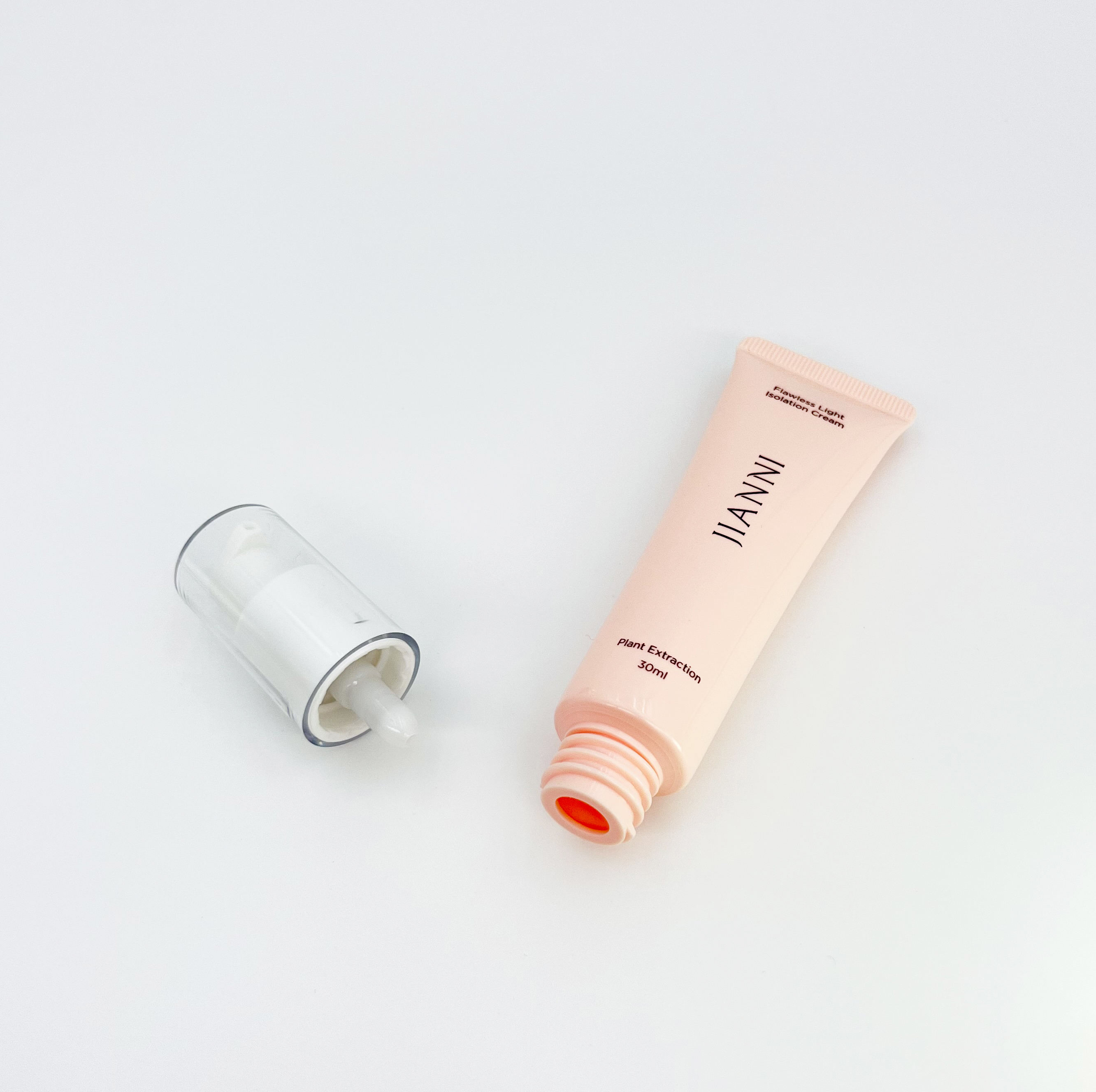 Embalaje de bomba sin aire vacío personalizado, tubo para apretar cosmético facial, base BB CC, crema líquida y protector solar, tubo de aceite esencial