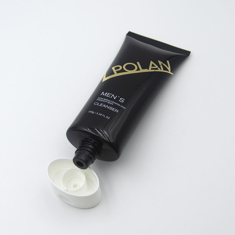Tubo de plástico vacío personalizado para apretar, crema BB, loción facial para el cuidado de la piel, logotipo impreso, diseño superior abatible, propiedades de protección solar