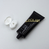 Tubo de plástico vacío personalizado para apretar, crema BB, loción facial para el cuidado de la piel, logotipo impreso, diseño superior abatible, propiedades de protección solar