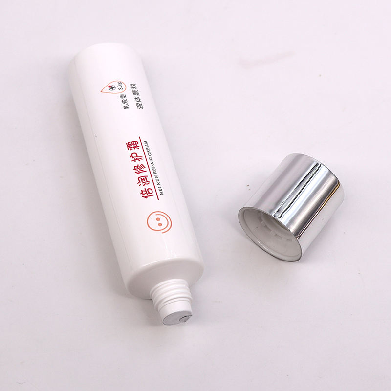 Logotipo personalizado 30g 50ml tubo vacío de plástico suave para cosméticos para el cuidado de la piel crema BB protector solar crema para ojos limpiador rubor tapa superior de tornillo