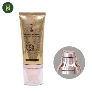 OEM alto brillo 50ml ABL/PBL tubo laminado plano ovalado bomba sin aire serigrafía crema facial BB maquillaje tubo Base embalaje