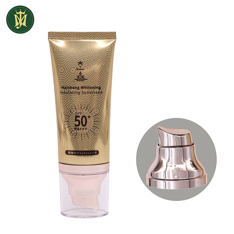 OEM alto brillo 50ml ABL/PBL tubo laminado plano ovalado bomba sin aire serigrafía crema facial BB maquillaje tubo Base embalaje