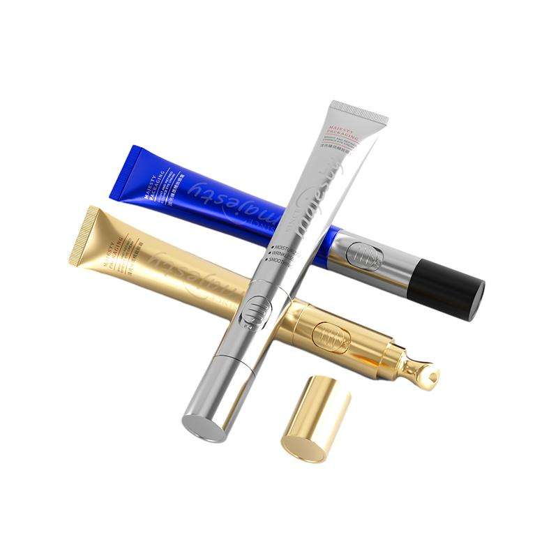 Tubo de crema para ojos con masaje vibratorio de aluminio personalizado ABL, 15ml, embalaje cosmético de plástico, aplicador de lápiz labial, superficie de etiquetado