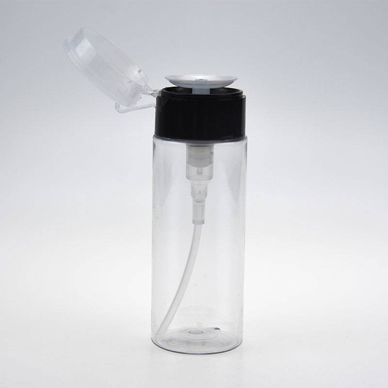 Vacío vacío 100ml 200ml botella de plástico de tóner de piel personalizada botella de plástico de bomba de removedor de esmalte de uñas líquido cosmético vacío