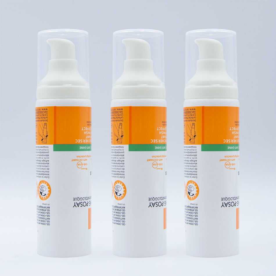 Tubo de bomba sin aire de plástico vacío personalizado para crema solar, embalaje de base de crema BB para máscaras de crema de ojos y protector solar facial