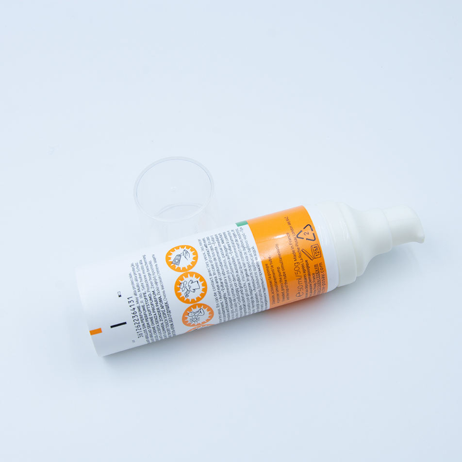 Tubo de bomba sin aire de plástico vacío personalizado para crema solar, embalaje de base de crema BB para máscaras de crema de ojos y protector solar facial