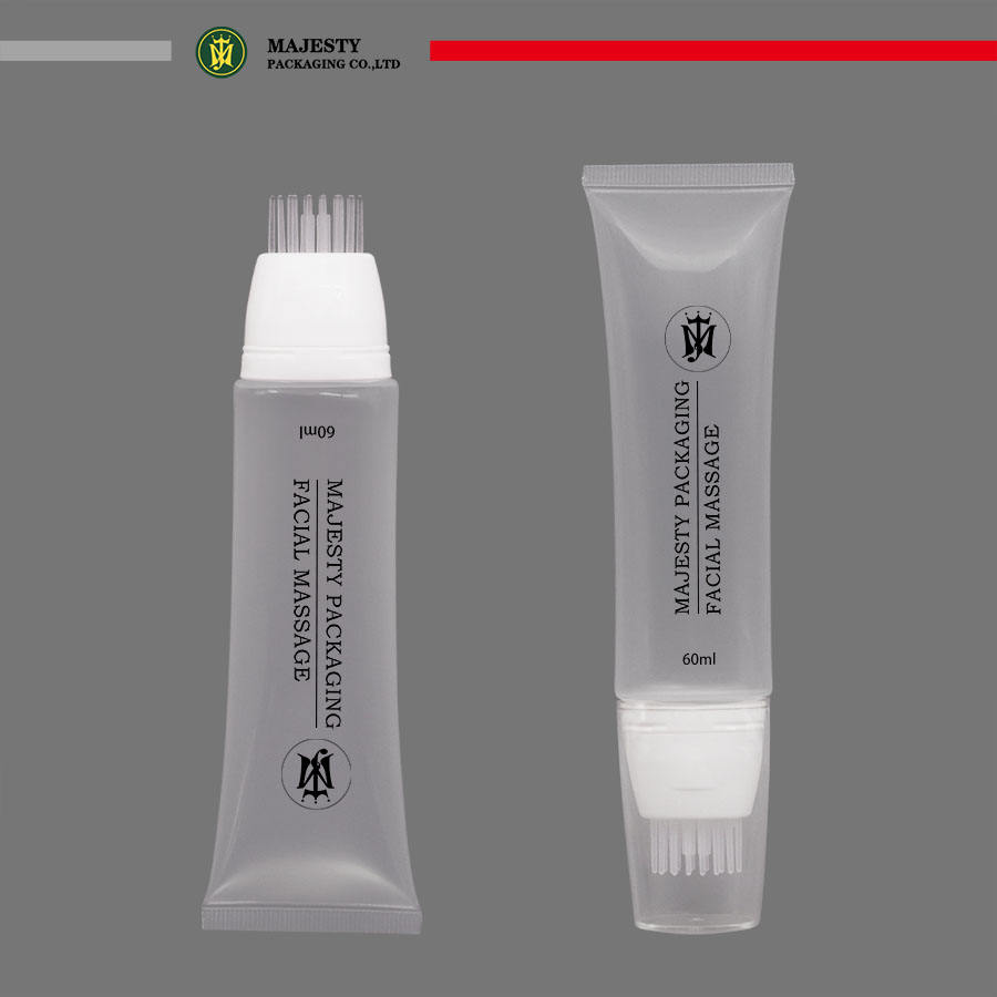 Tubo de champú para tinte para el cabello vacío personalizado, tubos transparentes exprimidores para tinte para el cabello, aplicador de cepillo de silicona con masaje en la cabeza