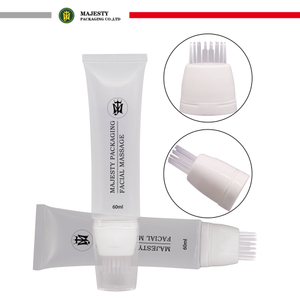 Tubo de champú para tinte para el cabello vacío personalizado, tubos transparentes exprimidores para tinte para el cabello, aplicador de cepillo de silicona con masaje en la cabeza