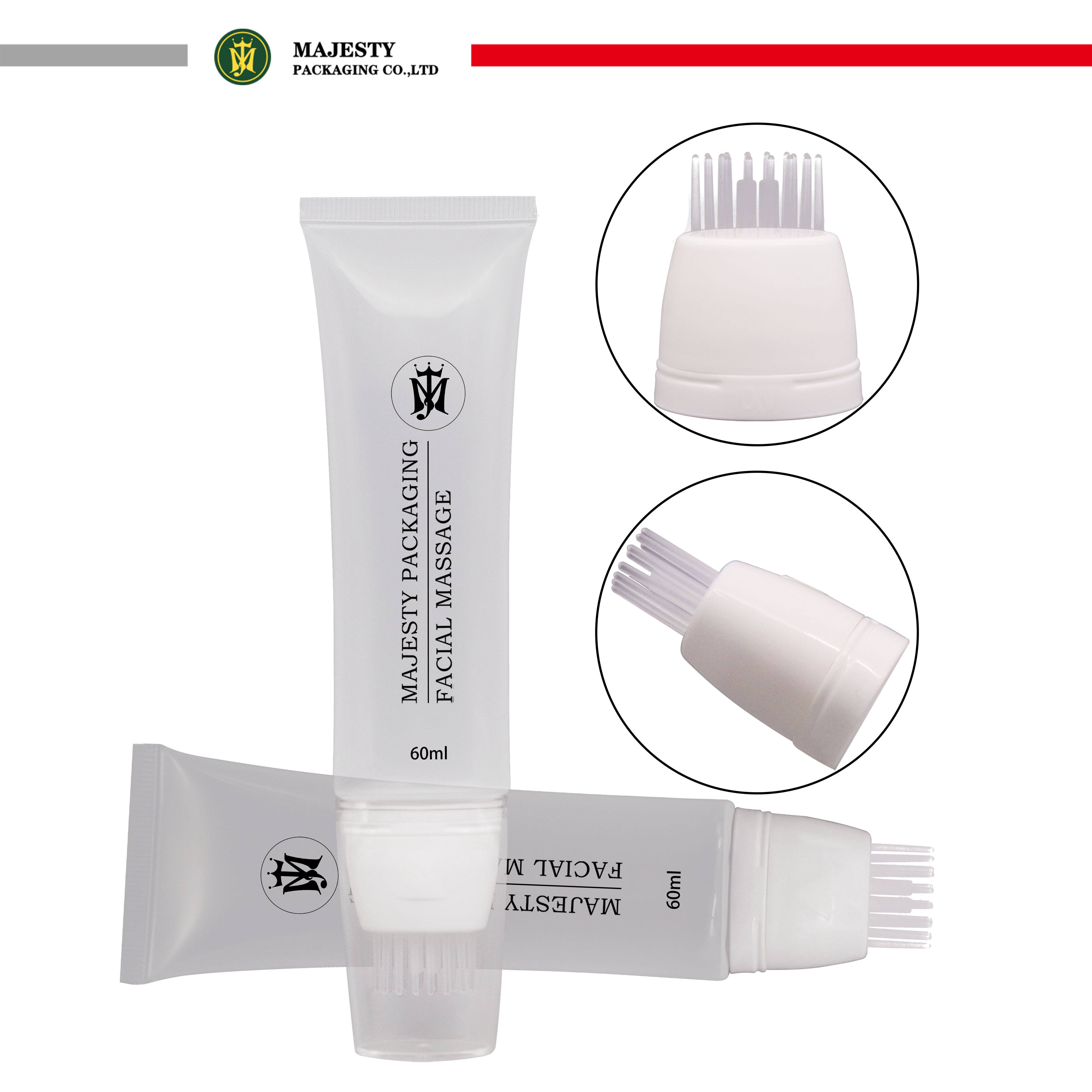 Tubo de champú para tinte para el cabello vacío personalizado, tubos transparentes exprimidores para tinte para el cabello, aplicador de cepillo de silicona con masaje en la cabeza