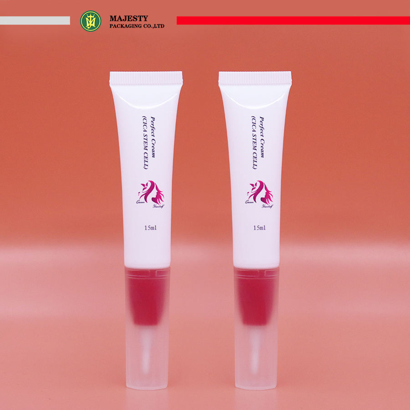 Mini tubos de embalaje de bálsamo labial de plástico, 5ml/10ml/15ml, con aplicador de cepillo, envases vacíos para bálsamo labial