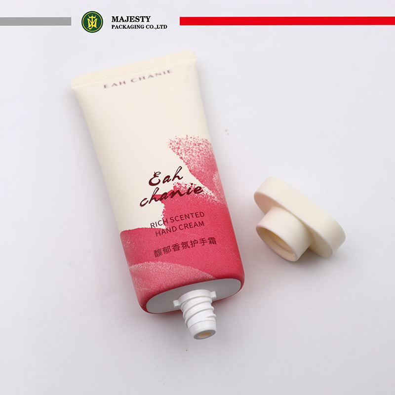 Tubos de PE planos ovalados personalizados, envases de plástico vacíos para protector solar, crema de base BB, crema de manos, crema facial con tapa de rosca