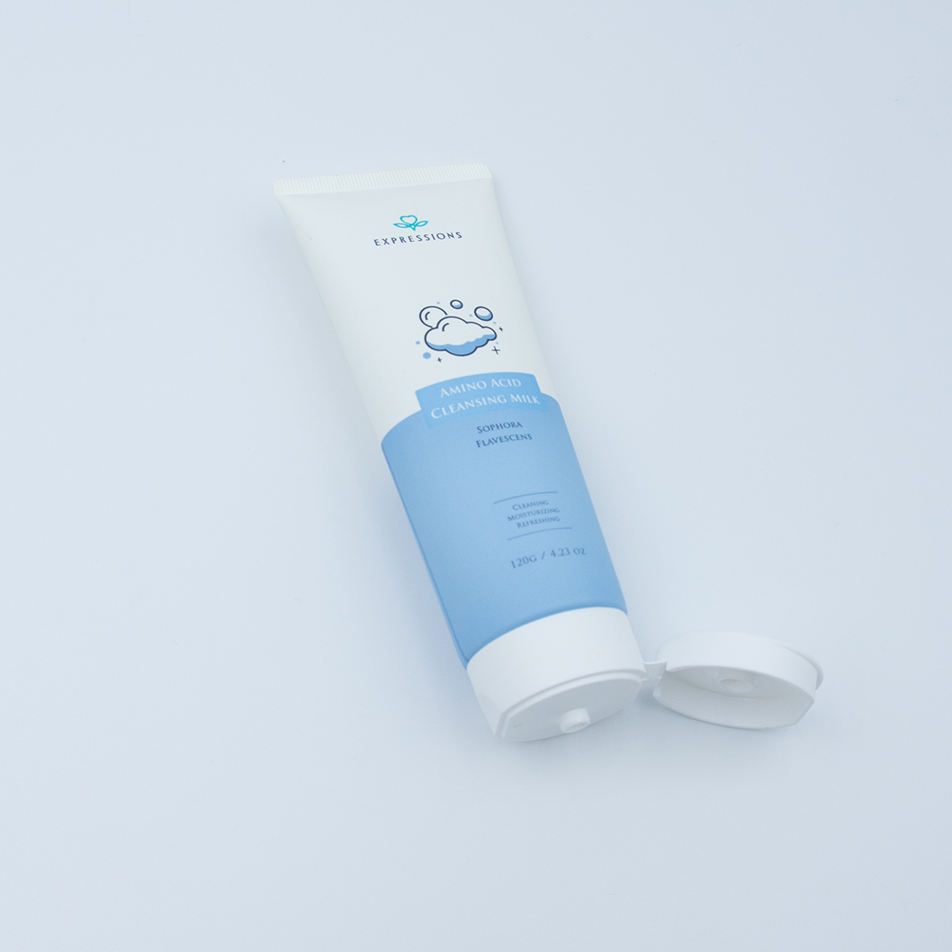 Tubo de plástico vacío exprimible de 80ml/100ml/150ml de fábrica OEM con tapa abatible para limpiador facial, protector solar, embalaje de crema para ojos
