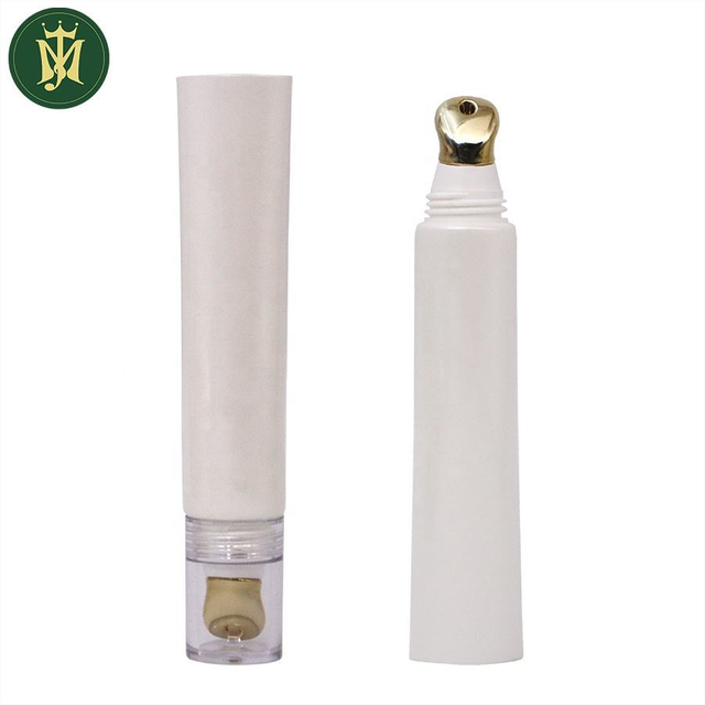 Tubo de crema para ojos cosmético personalizado, 10ml, 15ml, 20ml, tubo de cerámica, cabezal de aleación de zinc, manguera, embalaje vacío