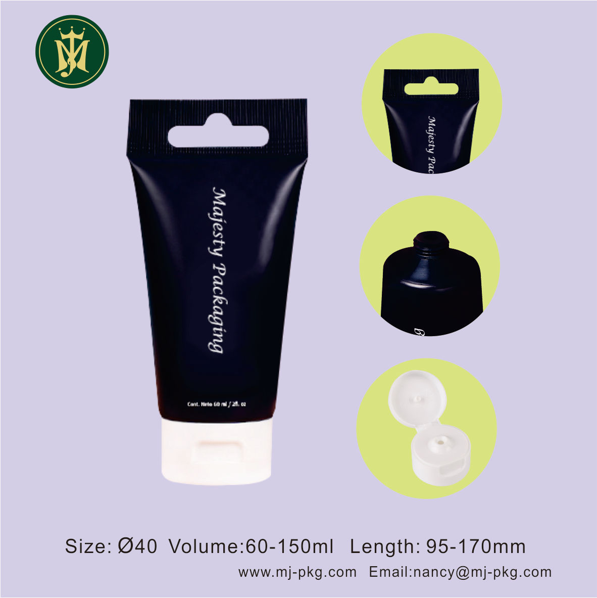 Logotipo personalizado ABL PBL tubo de PE suave embalaje cosmético tubos vacíos para apretar con orificio de avión producto facial embalaje cosmético PE