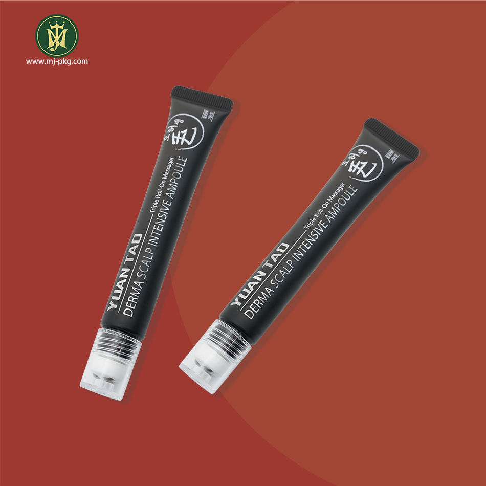 Aplicador de bola de rodillo de metal personalizado, tubo de crema para ojos vacío de 15ml y 20ml para crema de masaje, embalaje de tubo para el cuidado de la piel