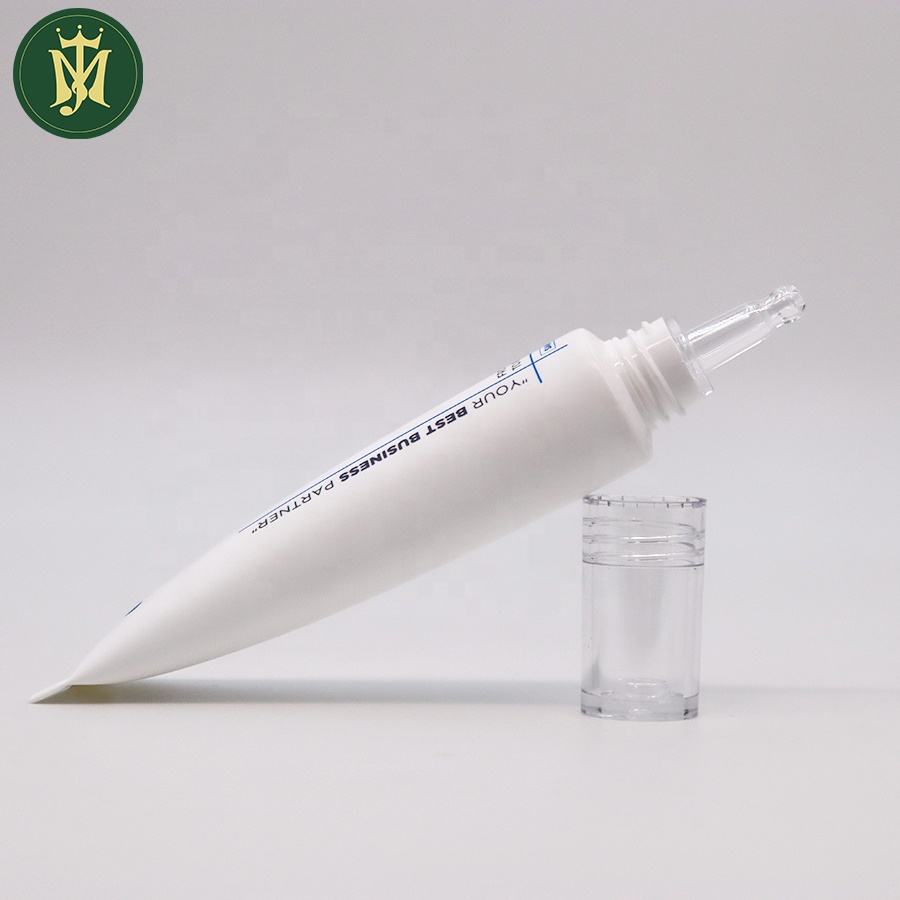 Tubo de plástico para crema de ojos, 10ml, 15ml, con aplicador PETG, tubo de plástico para cuidado de la piel, embalaje cosmético, tubo vacío para ojos