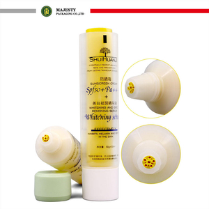Doble cámara de plástico suave tubo doble 50 ~ 100 ml loción corporal envase de crema para ojos con serigrafía para uso cosmético