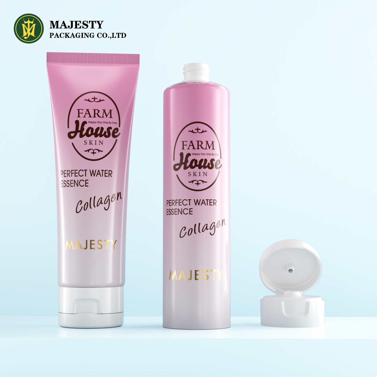 100 ml 150 ml Tubo de embalaje vacío Tubo de crema para carrocería de color rosa con tapa superior