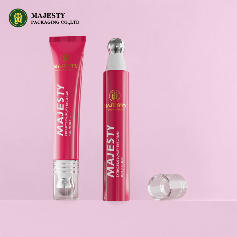 Tubo de crema de ojos eléctrico de metal esférico vacío personalizado 
