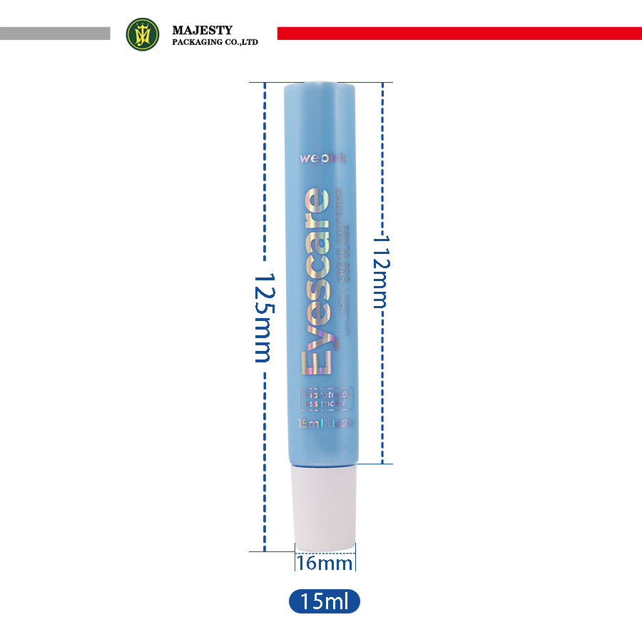 Aplicador de bola de rodillo personalizado, crema para ojos, tubo cosmético de PP, láser, logotipo plateado, Bola de masaje, tubo exprimido suave