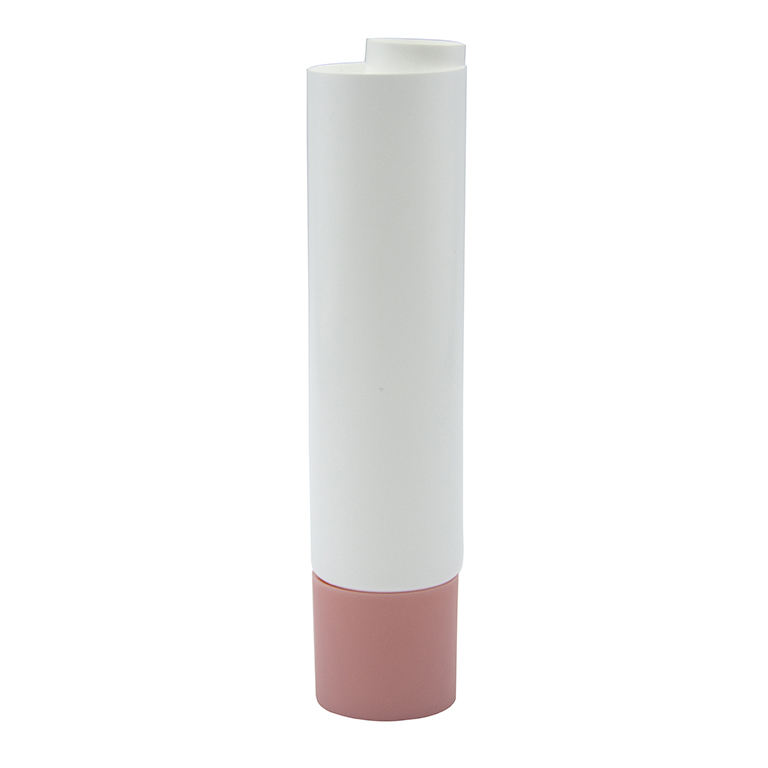 Doble cámara de plástico suave doble tubo mezcla ingredientes limpiador Facial crema para la piel loción crema pantalla superficie de impresión Offset
