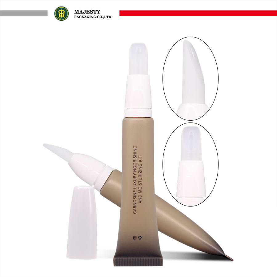 Brillo de labios con logotipo personalizado y envase de crema para el cuidado de los ojos, brillo de labios hidratante con material plástico para cosméticos