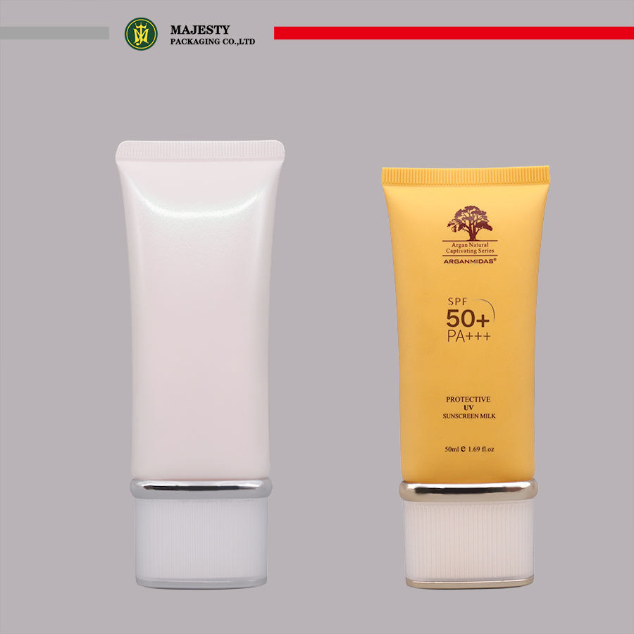 Tubo de Gel de limpieza para el cuidado de la piel, 65ml, aclarador de poros profundos, cubierta lateral de tambor acrílico cosmético doble, tubos de plástico de protección solar