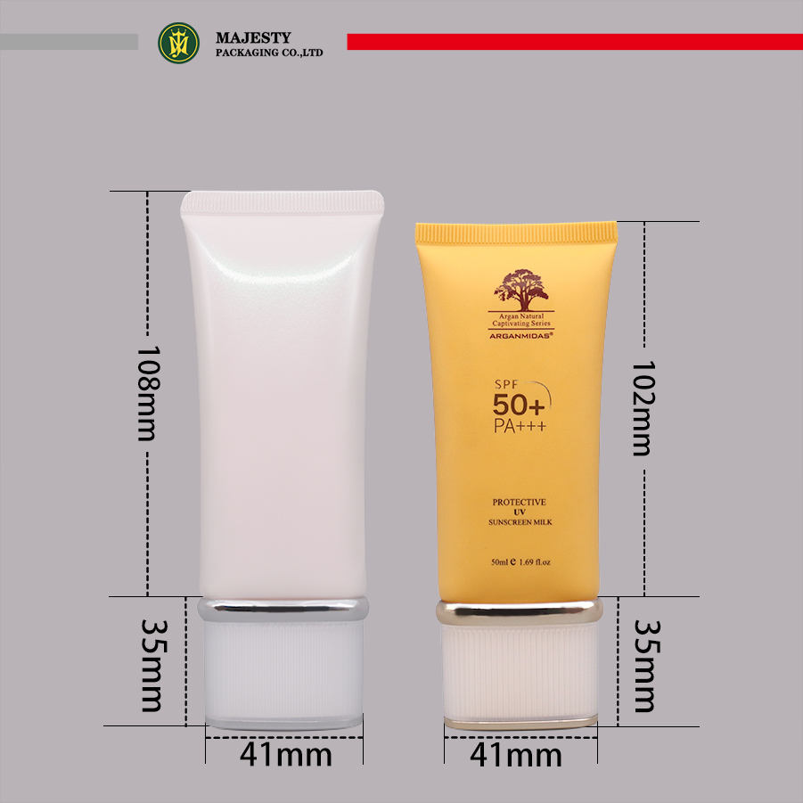 Tubo de Gel de limpieza para el cuidado de la piel, 65ml, aclarador de poros profundos, cubierta lateral de tambor acrílico cosmético doble, tubos de plástico de protección solar