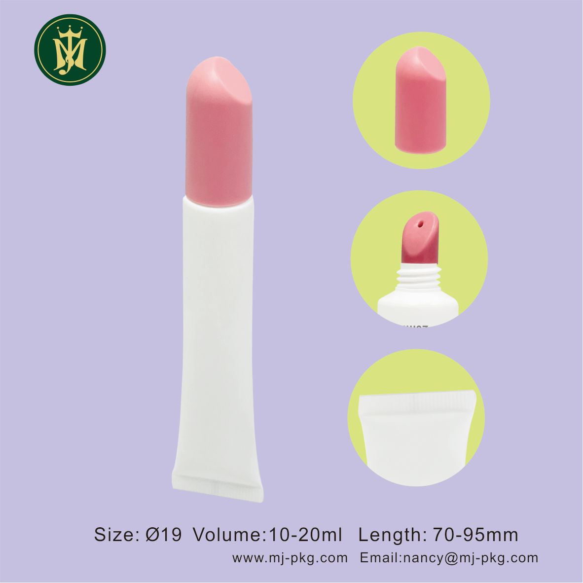 Tubo de lápiz labial de plástico suave único con tapa única Capacidades de 10 ml 15 ml 30 ml para bálsamo labial Embalaje de brillo labial