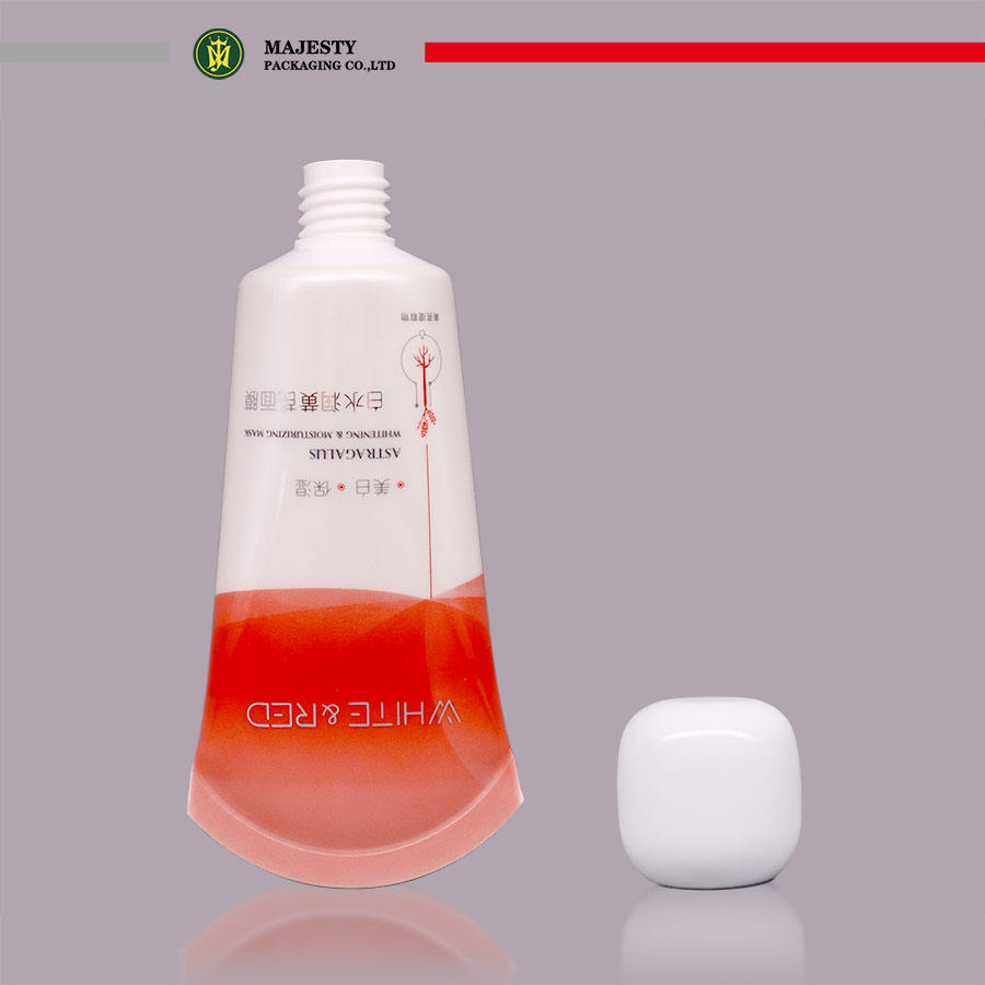 Tubo con tapa de cerámica para loción corporal y crema para ojos, contenedor de plástico con sellado sectorial de 30~50ml y serigrafía para uso cosmético