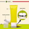 100-120ml tubo ovalado de 3 rodillos crema facial personalizada crema corporal crema de masaje rodillo para apretar masaje tubo de plástico embalaje cosmético