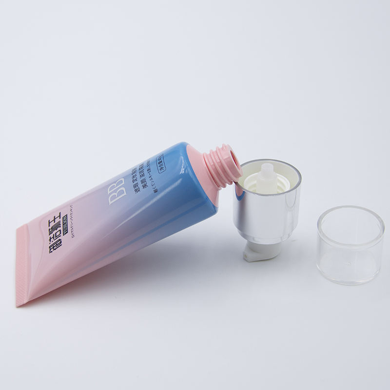 Embalaje de protección solar para crema de leche facial personalizado, tubos exprimidores, envase de envase cosmético con aplicador de bomba sin aire