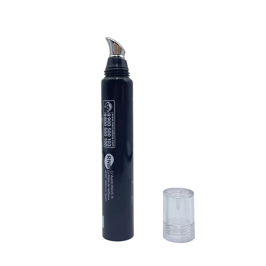 Tubo cosmético vacío para masaje de ojos con aplicador de punta de Metal de aleación de Zinc para limpiador solar, champú, crema para labios, suero para ojos