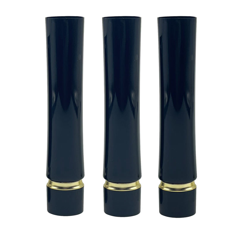 Tubo exprimidor vacío de forma ovalada, embalaje de plástico de 15ml-35ml para crema facial esencial, protector solar, maquillaje líquido, tapa de tornillo dorado