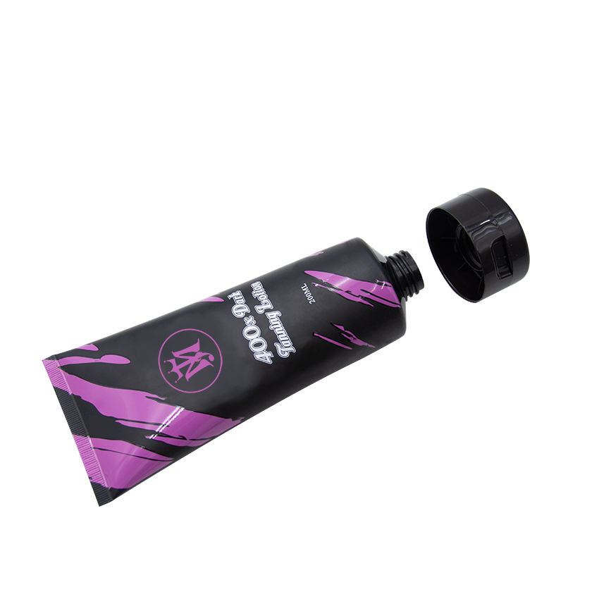Tubo de embalaje de loción de PE, negro mate personalizado, 150 Ml, tubos de plástico vacíos para apretar, protector solar facial, champú y mascarilla, cosméticos