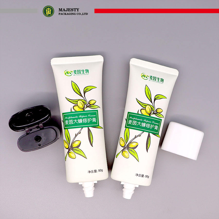 Tubo de plástico reciclable ecológico para cosméticos y protector solar, envase suave para loción de manos