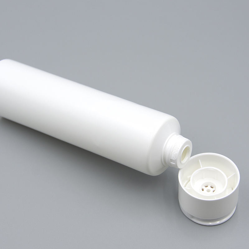 Tubo cosmético de plástico de fábrica para crema para ojos, mascarilla, protector solar, tubo exprimidor con embalaje con tapa abatible