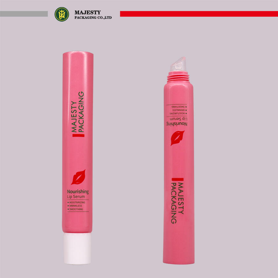 Tubos de empaquetado de la tapa del protector labial plástico de encargo con el tubo plástico del lustre del labio del aplicador del silicón