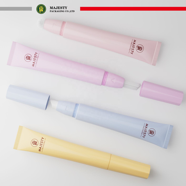 Tubos de plástico cosméticos de 19 mm, 5 ml, 10 ml, 15 ml, 20 ml, con tapa de interruptor de encendido y apagado, tubo exprimidor para crema de ojos y lápiz labial