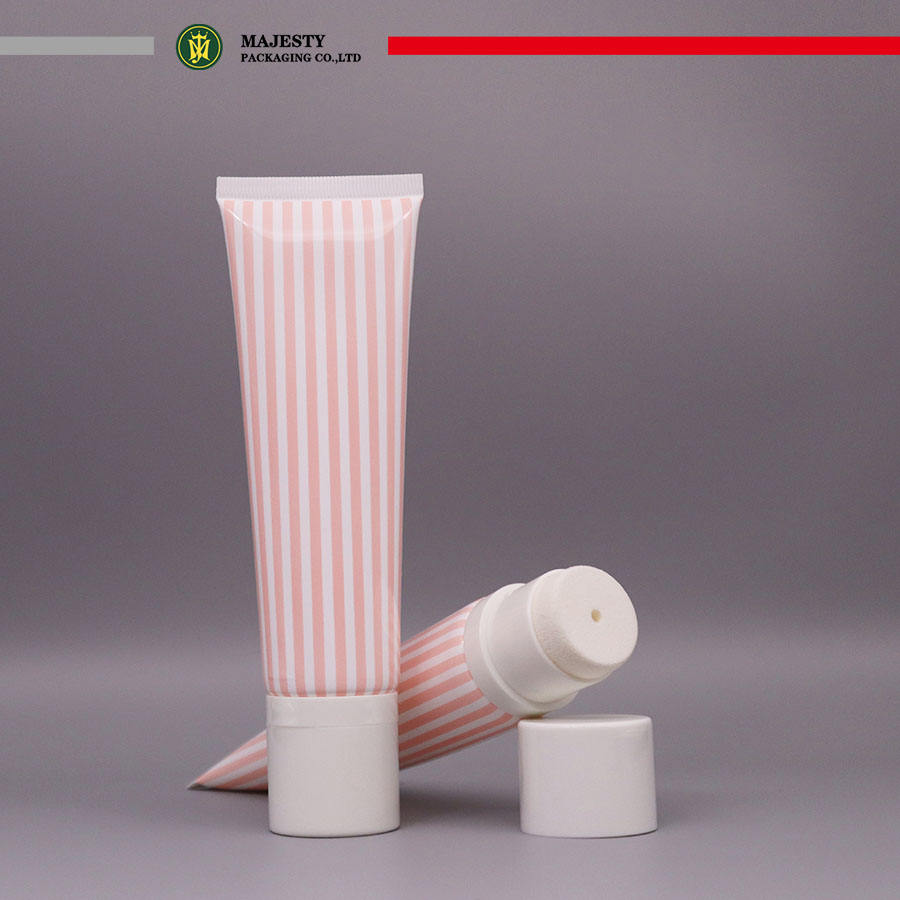 Tubo de plástico personalizado con aplicador de esponja para crema depilatoria, embalaje de cosméticos, tubo para el cuidado de la piel, embalaje de tubo de plástico