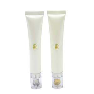 Gran oferta OEM, aplicador de masaje de aleación de Zinc con tubo suave D19 PE de 25ml para lápiz labial, protector solar, limpiador, embalaje de crema para ojos