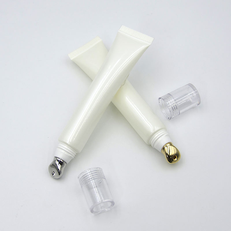 Gran oferta OEM, aplicador de masaje de aleación de Zinc con tubo suave D19 PE de 25ml para lápiz labial, protector solar, limpiador, embalaje de crema para ojos