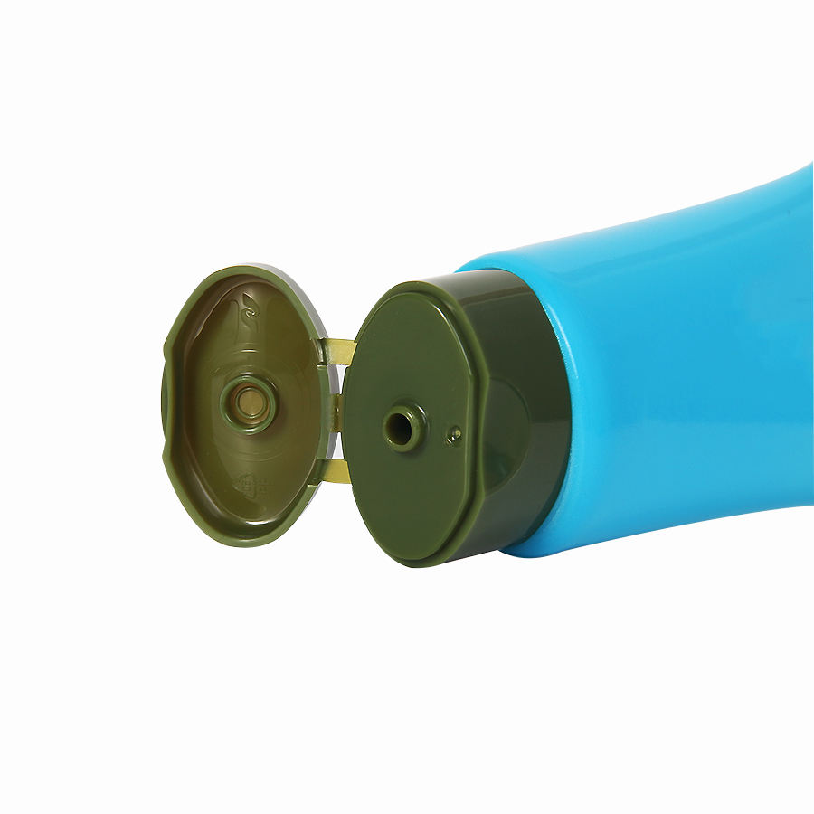 Tubo suave para el cuidado de la piel, envase de plástico, respetuoso con el medio ambiente, cosmético, tubo suave ovalado para crema de manos y cuidado de la piel con tapa abatible