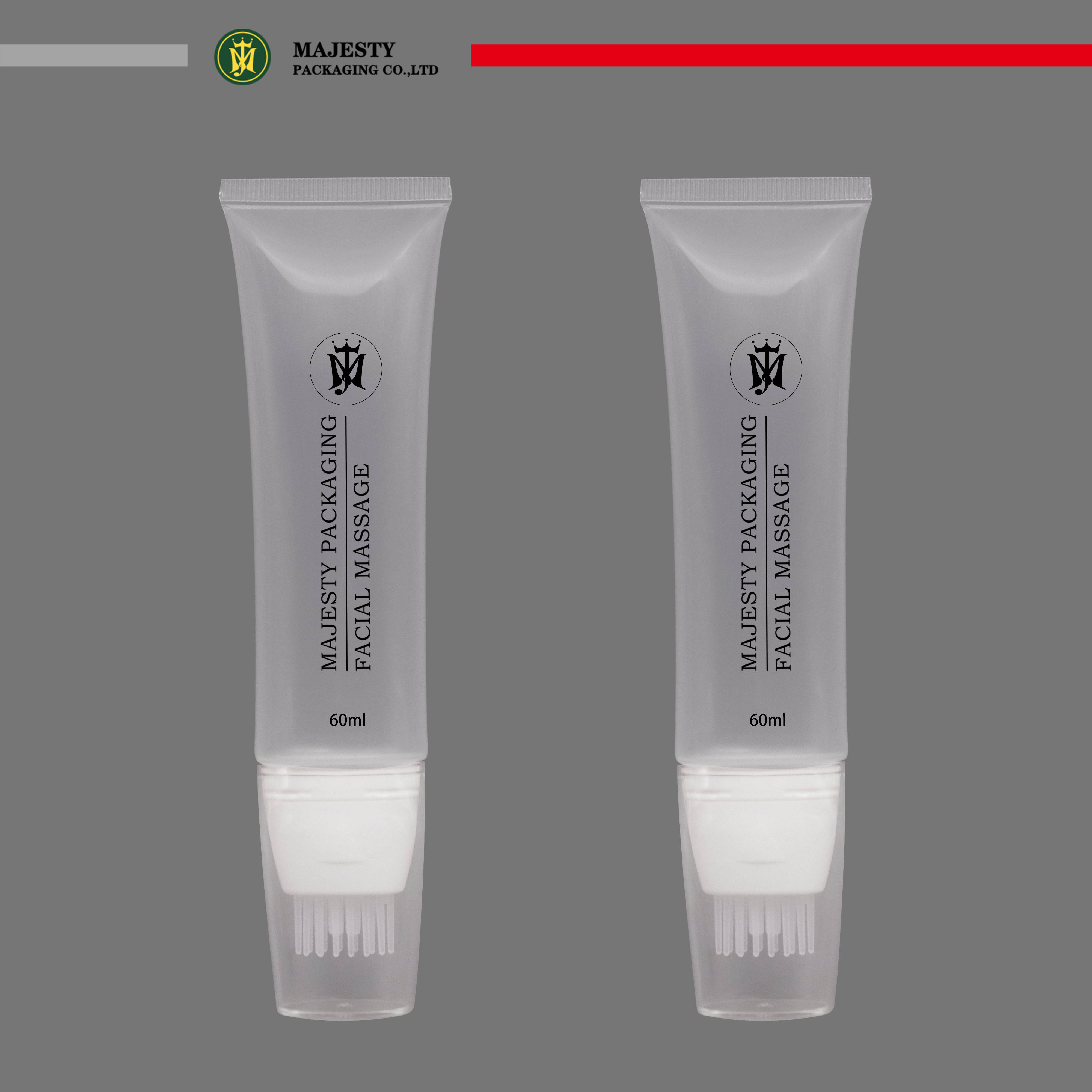Tubo de champú para tinte para el cabello vacío personalizado, tubos transparentes exprimidores para tinte para el cabello, aplicador de cepillo de silicona con masaje en la cabeza