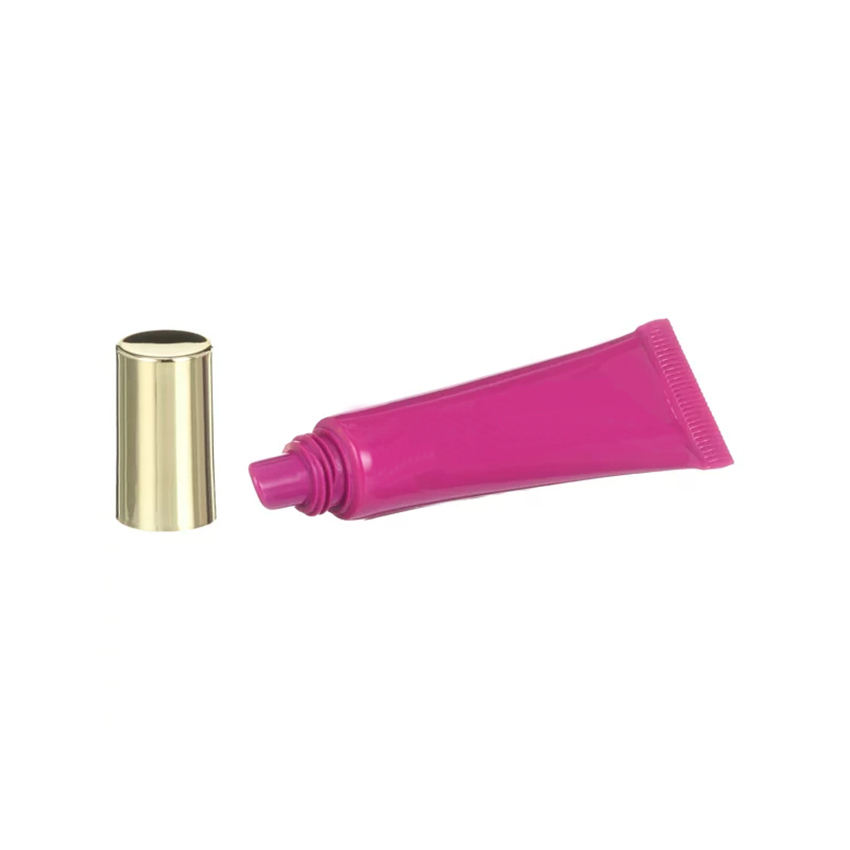 Tubo exprimido personalizado de 10g, 10ml y 15ml para brillo labial, lápiz labial, bálsamo labial, envases de plástico vacíos, color personalizado