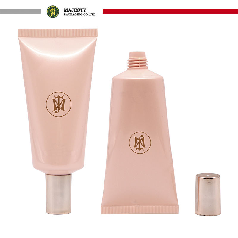 Tubos de plástico personalizados para protección solar, 40g-80g, con tapa de tornillo para base BB, líquido, cuidado de la piel, suero, mascarilla facial, tubos de embalaje