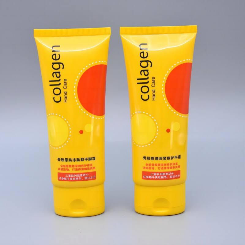 Tubo cosmético exprimido de plástico personalizado, 100ML, embalaje, limpiador Facial y loción corporal, cubierta abatible, superficie de etiquetado de protector solar