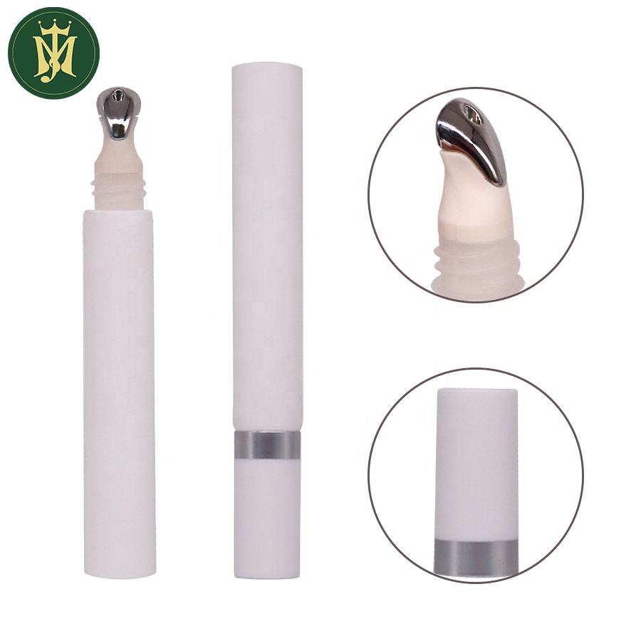 Tubo cosmético para apretar labios, punta de Metal de aleación de Zinc de 10ml a 25ml, masaje de ojos, embalaje de plástico para suero para pestañas, apretar labios